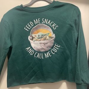 Girl Baby Yoda sweatshirt size 10/12